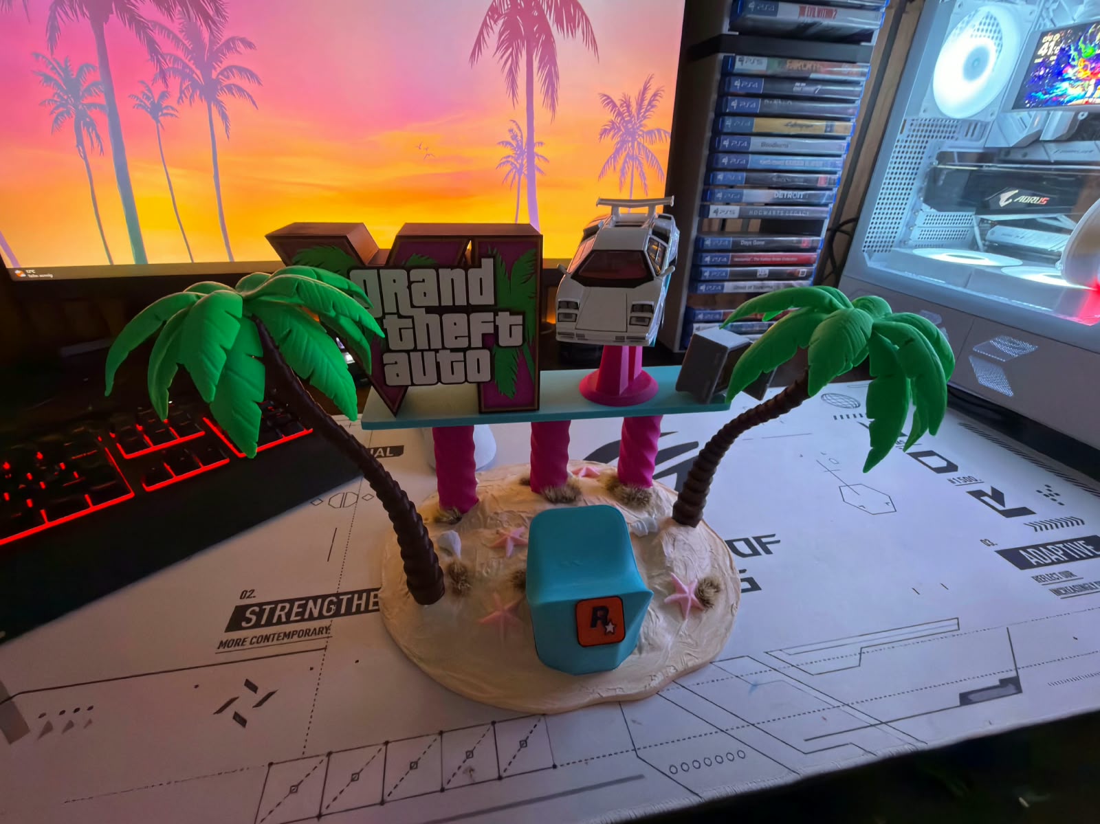 Controller stand inspired by GTA6
