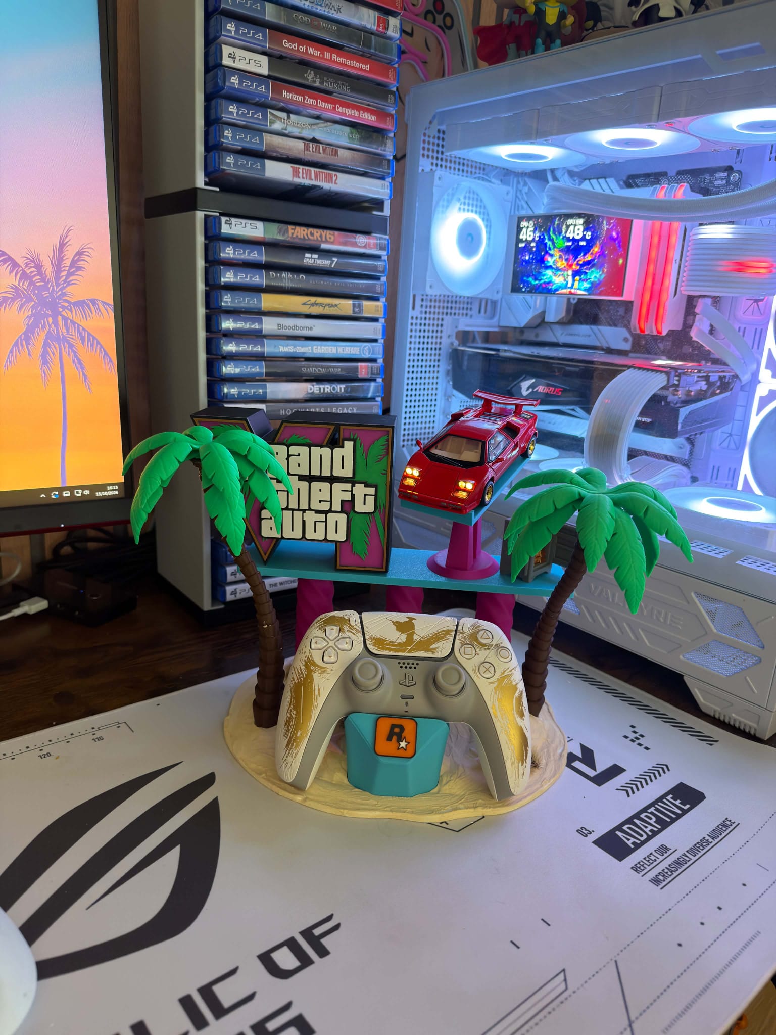 Controller stand inspired by GTA6