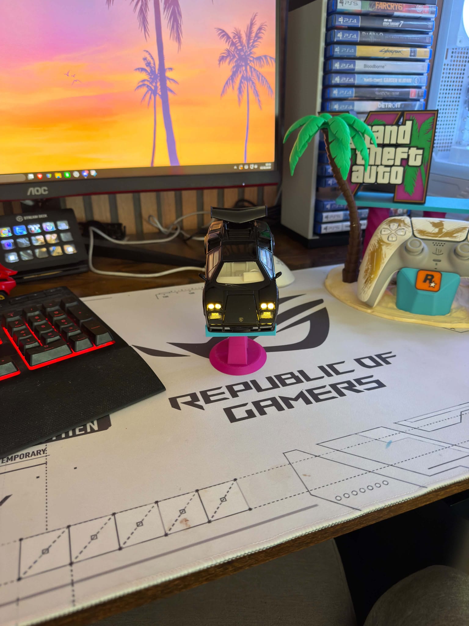 Controller stand inspired by GTA6